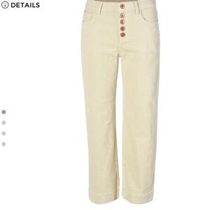 Cabi Palm Beach Crops - bone colored corduroy  - Brand NWT
